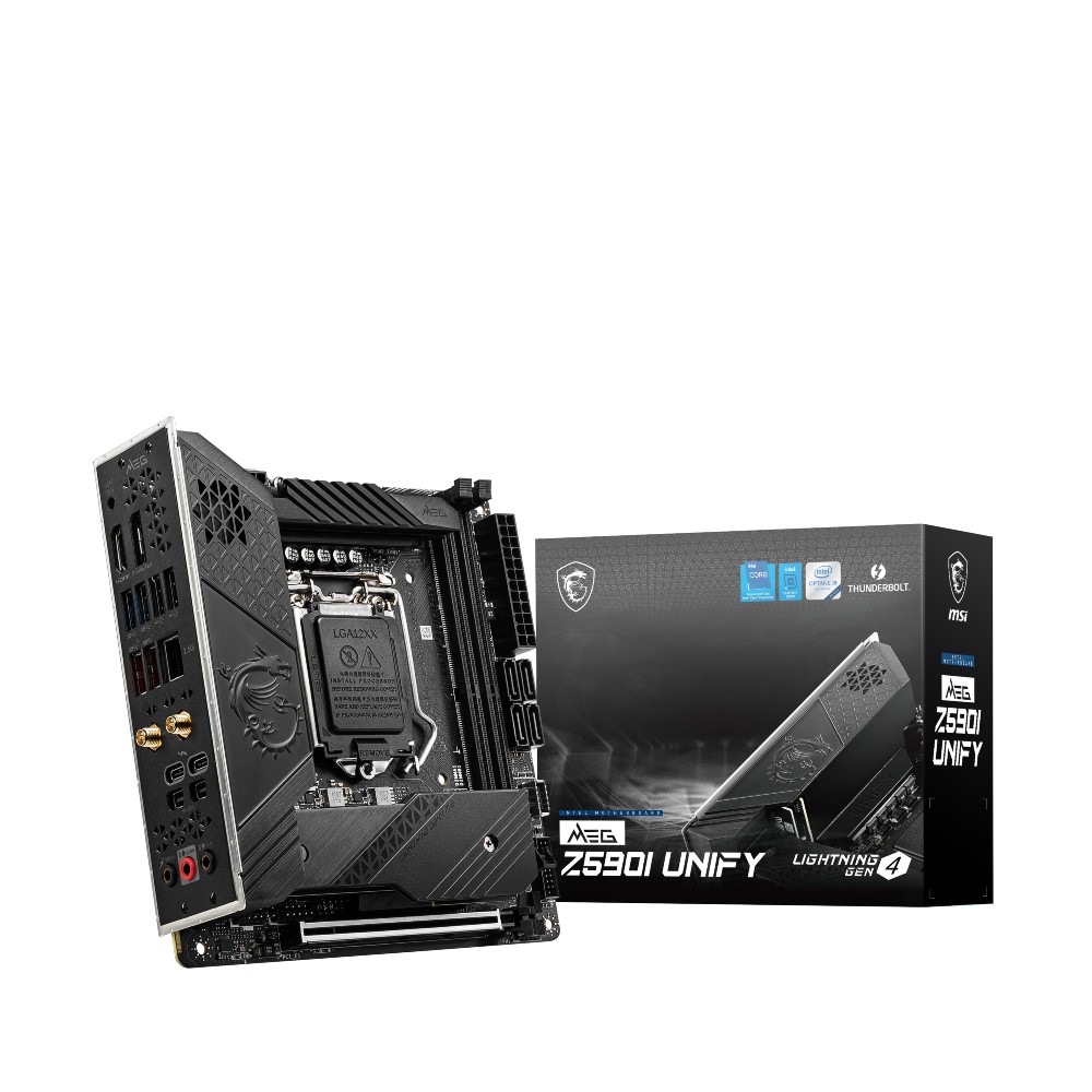 MSI MEG Z590I UNIFY Intel Z590 Soket 1200 DDR4 5600MHz 2xM.2 Mini-ITX Anakart