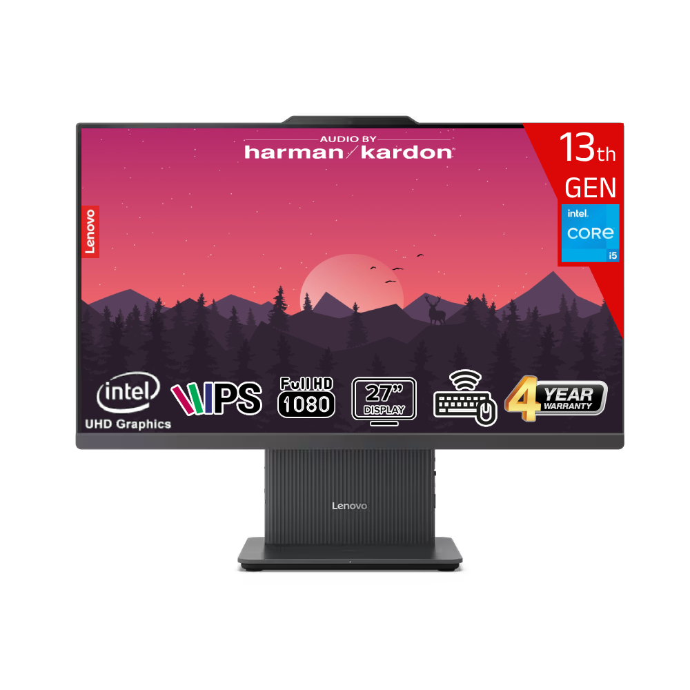 Lenovo IdeaCentre AIO 27IRH9 Intel Core i7-13620H 64GB DDR5 512GB SSD Intel UHD Graphics 27 FHD IPS FreeDos F0HM00EXTR-64512 Kablosuz Klavye+Mouse Siyah All in One Bilgisayar
