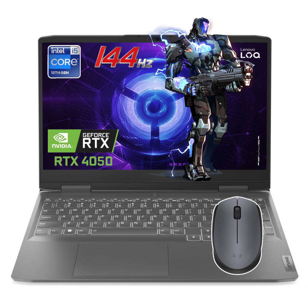 Lenovo LOQ 15IRH8 Intel Core i5 13420H 24GB DDR5 1TB SSD RTX4050 6GDR6 freedos 15.6 144Hz IPS 82XV00G6TX-241M Dizüstü Bilgisayar+Mouse