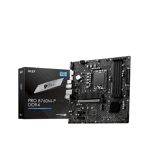 MSI PRO B760M-P DDR4 Intel B760 Soket 1700 4800MHz(OC) DDR4 2xM.2 ATX Anakart