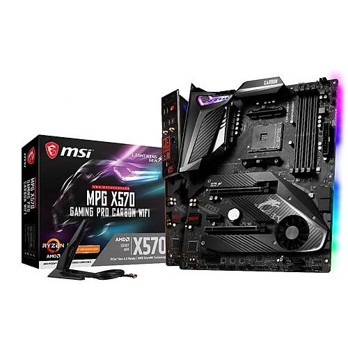 MSI MPG X570 GAMING PRO CARBON WIFI AMD X570 DDR4 4400MHz 2xM.2 ATX Anakart