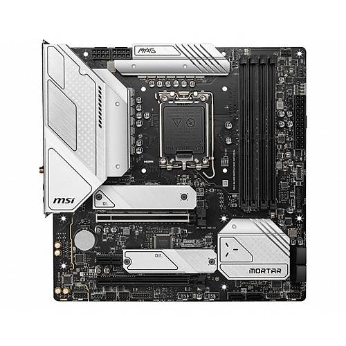 MSI MAG B660M MORTAR MAX WIFI DDR4 Intel 1700 Soket DDR4 4800MHz M.2 mATX Anakart