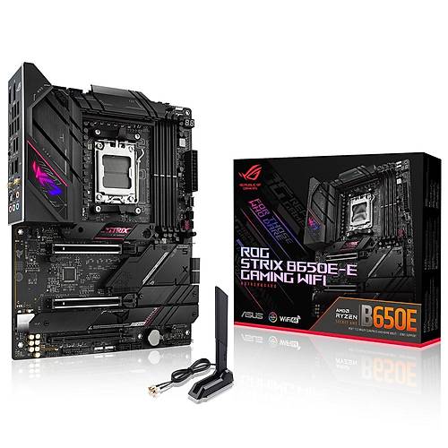 Asus ROG STRIX B650E-F GAMING WIFI AMD B650 Soket AM5 6400MHz(OC) DDR5 3xM.2 ATX Anakart