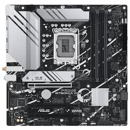 Asus PRIME B760M-A WIFI INTEL B760 Soket LGA1700 DDR5 7200Mhz 2xM.2 mATX Anakart