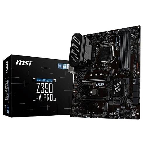 MSI Z390-A PRO Intel Z390 Soket 1151 DDR4 4400MHz 1xM.2 ATX Anakart