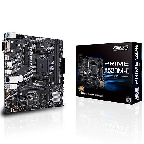 Asus Prime A520M-E CSM AMD A520 Soket AM4 DDR4 4400MHz 1xM.2 mATX Anakart