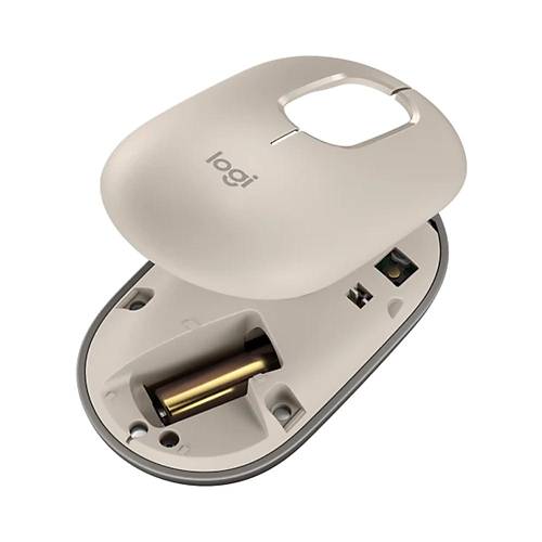 Logitech POP KEYS 920-011526 Trke Q Bej Kablosuz Klavye & Logitech POP Emoji 910-006651 Mist&Sand Bej Optik Kablosuz Mouse