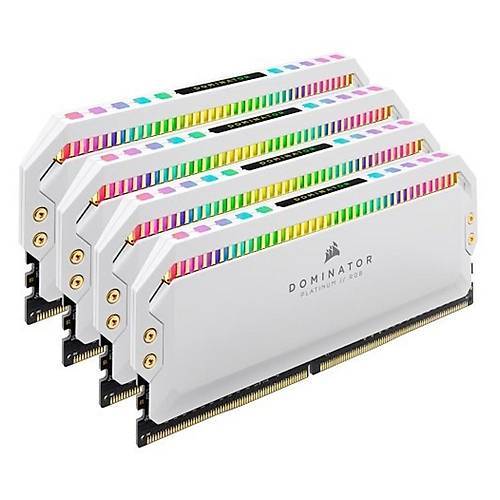 Corsair Dominator Platinum RGB CMT32GX4M4K4000C19W 32GB (4x8GB) DDR4 4000MHz C19 Beyaz Bellek
