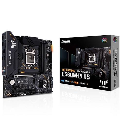 Asus B560M-PLUS Intel B560 Soket LGA1200 4DDR4 5000MHz 2xM.2 m.ATX Anakart