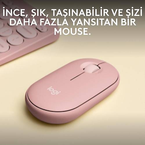 Logitech Pebble 2 M350S 910-007014  Pembe Kablosuz Bluetooth Mouse