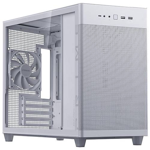 Asus PRIME AP201 2xUSB3.2 1xUSB 3.2TypeC Temperli Cam Micro ATX Small Tower Beyaz Bilgisayar Kasas