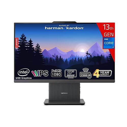 Lenovo IdeaCentre AIO 27IRH9 Intel Core i7-13620H 24 GB RAM 1 TB SSD Intel UHD Graphics 27 FHD IPS Freedos Kablosuz Klavye+Mouse Siyah F0HM00EUTR-241 All in One Bilgisayar