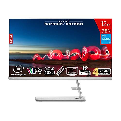 Lenovo IdeaCentre AIO 3 27IAP7 Intel Core i5-12450H 64GB 1TB SSD Intel UHD Graphics Win11 Pro 27 IPS FHD F0GJ011WTR-641W Kablosuz Klavye+Mouse Beyaz All In One Bilgisayar