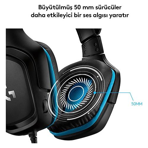 Logitech G G432 7.1 Kablolu Gaming Mikrofonlu 981-000770 Kulakst Kulaklk