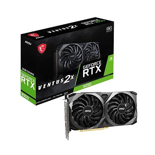 MSI GEFORCE RTX 3050 VENTUS 2X 8G OC RTX3050 8GB GDDR6 128B Ekran Kart