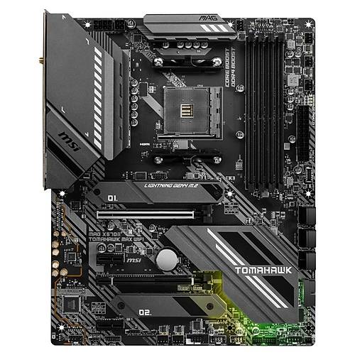 MSI MAG X570S TOMAHAWK MAX WIFI AMD X570 Soket AM4 DDR4 5100MHz 2xM.2 ATX Anakart