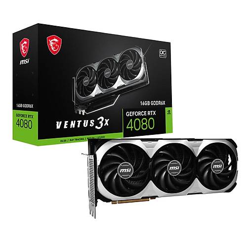 MSI Geforce RTX 4080 VENTUS 3X OC 16GB RTX4080 16GB GDDR6X 256B Gaming Ekran Kart