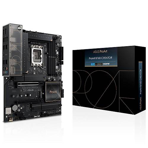 Asus PROART B760-CREATOR Intel B760 Soket LGA1700 DDR5 7800Mhz 3xM.2 ATX Anakart