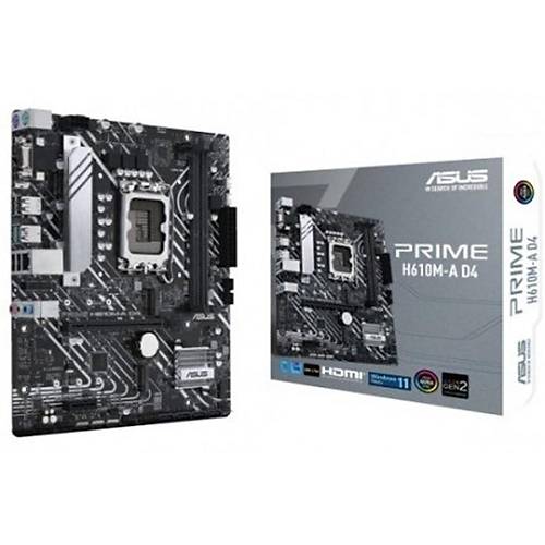 Asus PRIME H610M-R D4 Intel H610 Soket 1200 DDR4 3200MHz M.2 mATX Anakart