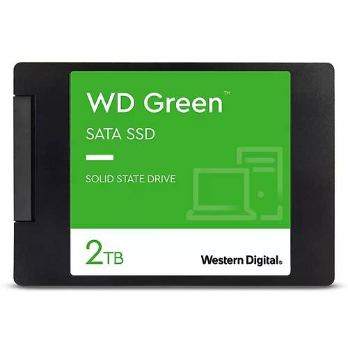 WD Green WDS200T2G0A 2TB SSD Okuma Hızı: 545 MB/sn Yazma Hızı: 465 MB/sn