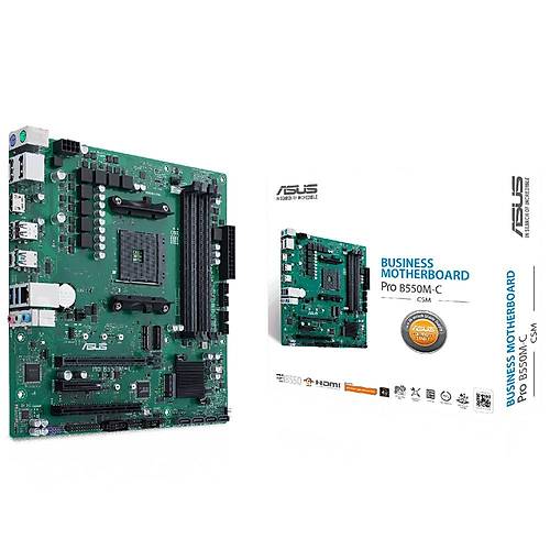 Asus Pro B550M-C CSM AMD B550 Soket AM4 DDR4 4800MHz 2xM.2 mATX Anakart
