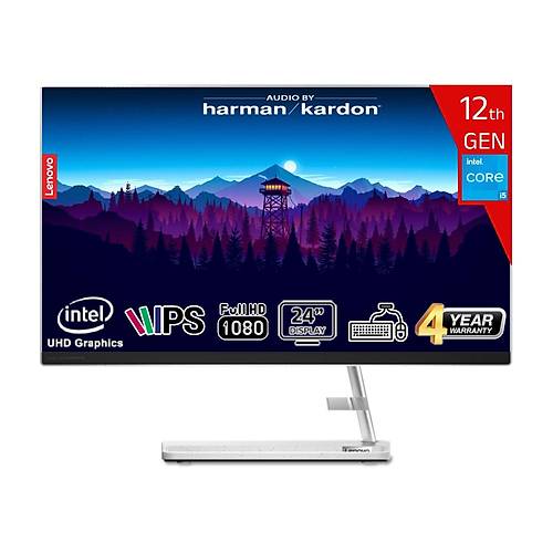 Lenovo IdeaCentre AIO 3 24IAP7 Intel Core i5-12450H 8GB 1TB SSD 1TB HDD Intel UHD Graphics Win11Pro 23.8 IPS FHD F0GH01EATR-811W Beyaz All In One Bilgisayar
