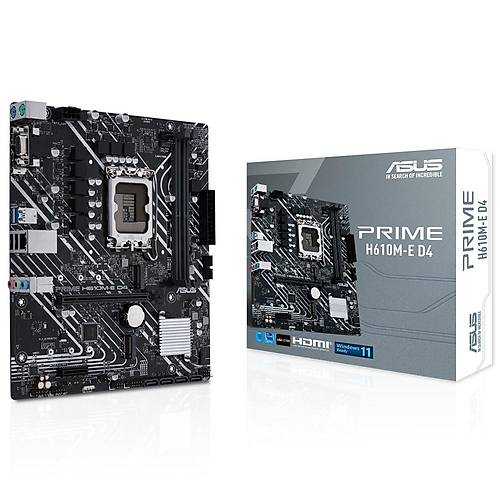 Asus PRIME H610M-E D4 Intel H610 Soket 1700 DDR4 3200MHz 2xM.2 mATX Anakart