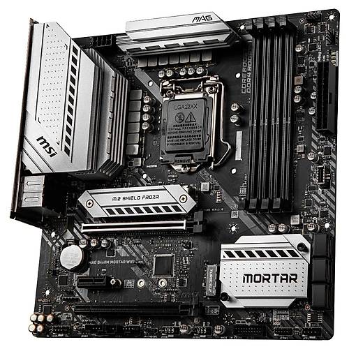 MSI MAG B460M MORTAR WIFI Intel B460 Soket 1200 DDR4 2933MHz 2xM.2 m.ATX Anakart