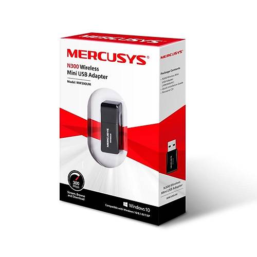 Mercusys MW300UM 300Mbps Kablosuz USB Adaptör