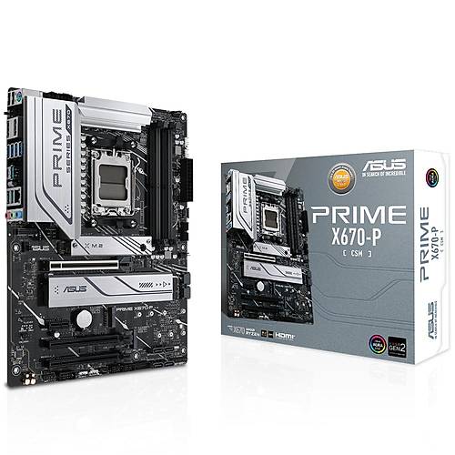 Asus PRIME X670-P-CSM AMD X670 Soket AM5 DDR5 6400MHz 3xM.2 ATX Anakart