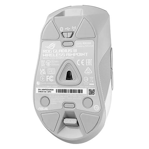 ASUS ROG GLADIUS III Wireless Aimpoint Kablosuz Beyaz Gaming Mouse