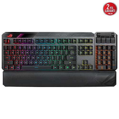 Asus ROG CLAYMORE II Türkçe Q RGB Bilek Desteği Mekanik Gaming Kablosuz Klavye