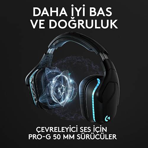 Logitech G G935 LIGHTSYNC 7.1 Surround Ses Kablosuz 981-000744 Oyuncu Kulakl���