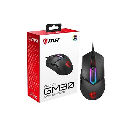 MSI CLUTCH GM30 Siyah 6.200 DPI Optik RGB Gaming Kablolu Mouse