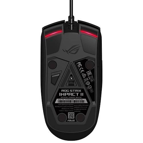 Asus ROG STRIX IMPACT II Siyah 6.200 DPI Optik RGB Gaming Kablolu Mouse