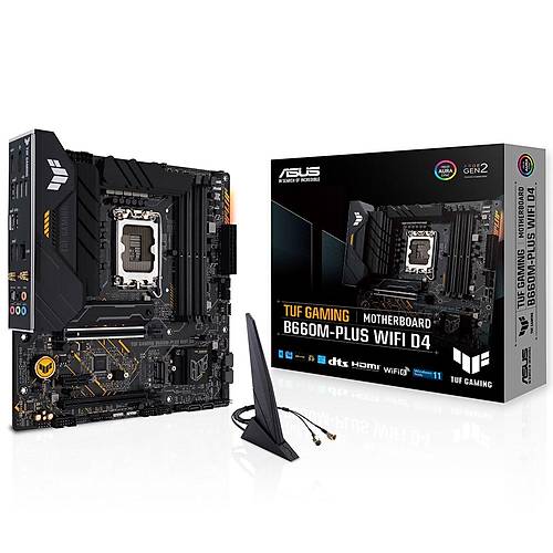 Asus TUF GAMING B660M-PLUS WIFI D4 INTEL B660 Soket 1700 DDR4 5333MHz 2xM.2 mATX Anakart