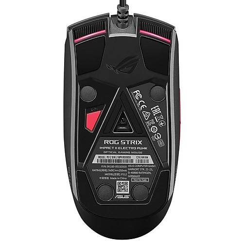 Asus ROG STRIX IMPACT II EP Siyah 6.200 DPI Optik RGB Gaming Kablolu Mouse