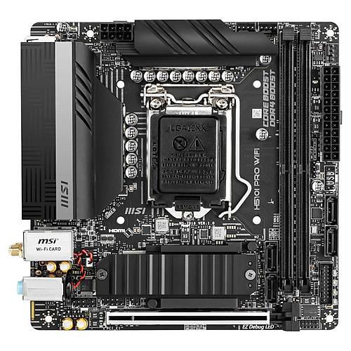 MSI H510I PRO WIFI Intel H510 Soket 1200 DDR4 3200MHz 1xM.2 m.ITX Anakart