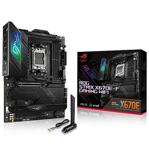 Asus ROG STRIX X670E-F GAMING WIFI AMD X670E Soket AM5 DDR5 6400Mhz 4xM.2 ATX Anakart