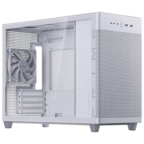 Asus PRIME AP201 2xUSB3.2 1xUSB 3.2TypeC Temperli Cam Micro ATX Small Tower Beyaz Bilgisayar Kasas