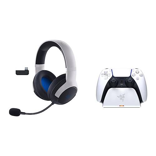 Razer Legendary Bundle Kaira Kablosuz Kulaklk ve Ps5 Dualsense arj Istasyonu RZ82-03980100-B3M1