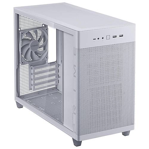 Asus PRIME AP201 2xUSB3.2 1xUSB 3.2TypeC Temperli Cam Micro ATX Small Tower Beyaz Bilgisayar Kasas