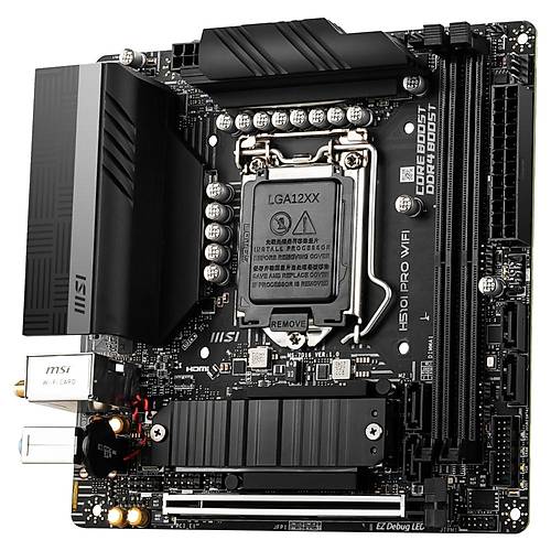 MSI H510I PRO WIFI Intel H510 Soket 1200 DDR4 3200MHz 1xM.2 m.ITX Anakart