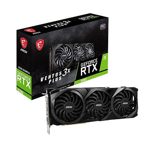 MSI GEFORCE RTX 3080 VENTUS 3X PLUS 10G OC LHR RTX3080 10GB GDDR6X 320B Gaming Ekran Kart