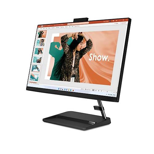 Lenovo IdeaCentre AIO 3 27IAP7 Intel Core i5-12450H 32GB 512GB SSD 1TB HDD Intel UHD Graphics FreeDos 27 IPS FHD F0GJ011VTR-325121 Kablosuz Klavye+Mouse Siyah All In One Bilgisayar
