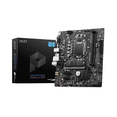 MSI B560M-A PRO Intel B560 Soket 1200 DDR4 5200MHz 1xM.2 mATX Anakart