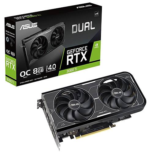 Asus GEFORCE DUAL-RTX3060TI-O8GD6X RTX3060TI 8GB GDDR6X 256B Gaming Ekran Kart