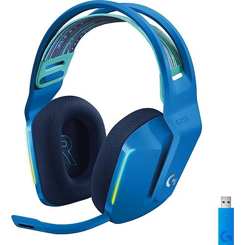 Logitech G G733 LightSpeed Mikrofonlu Kulakst Kablosuz Gaming Kulaklk 981-000989 - Mavi