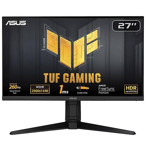 ASUS TUF GAMING VG27AQML1A 27 1ms 260Hz 2K IPS FreeSync ve G-Sync Uyumlu Pivot Monitor
