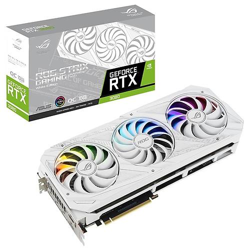 Asus GeForce ROG-STRIX-RTX3080-O10G-WHITE-V2 RTX3080 10GB GDDR6X 320B Ekran Kartý